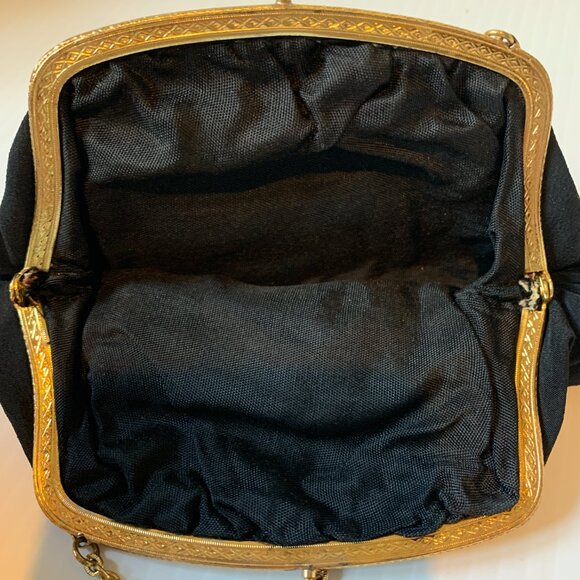 Antique Petit Point Bag Purse, Vintage Needlepoint purse. - Picture 4 of 4